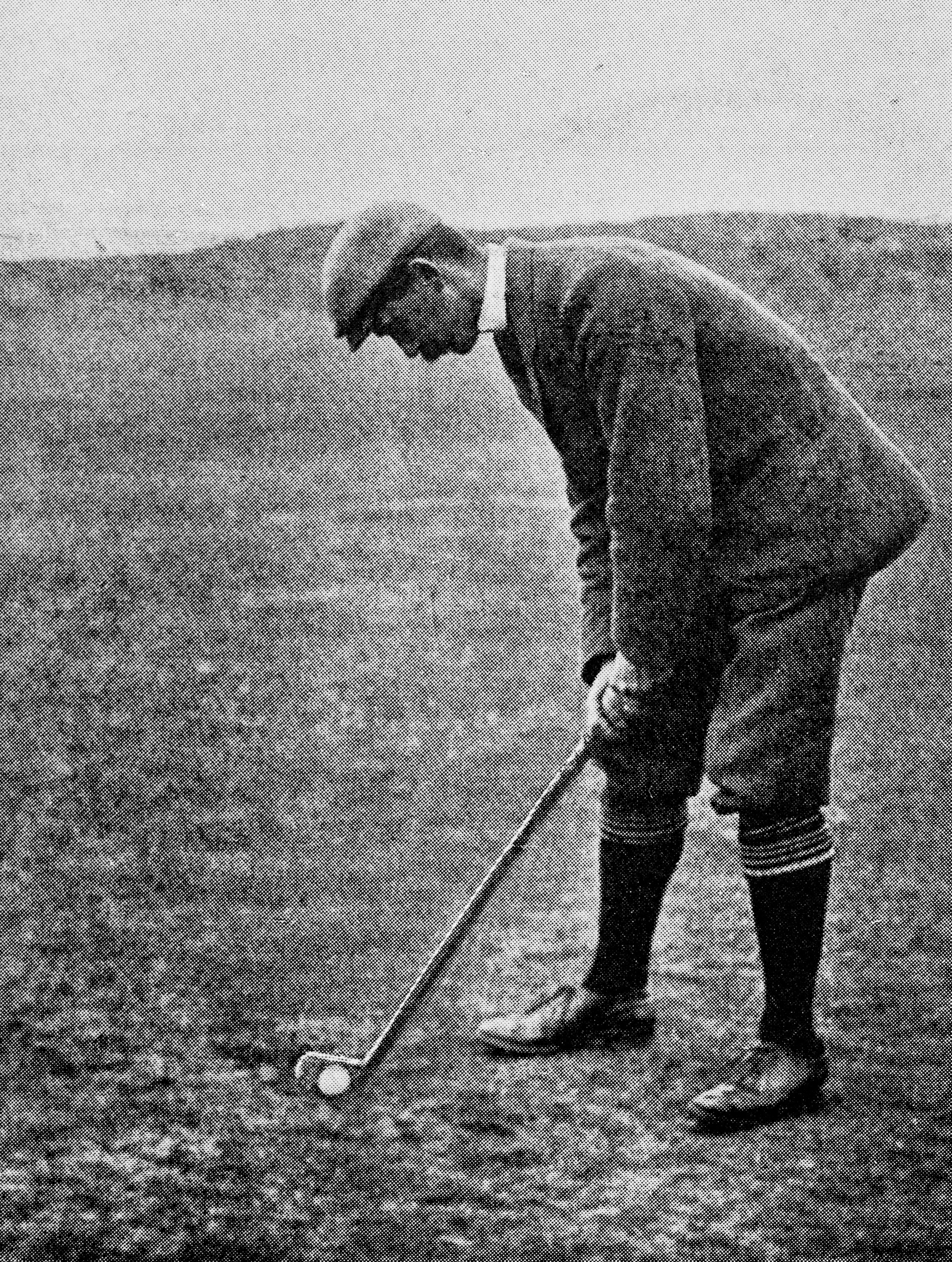 old timey golfer